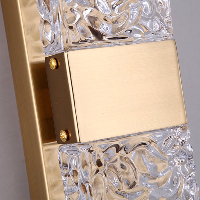 Cristal posmoderno 1 luces de pared de pared de pared de pared rectangular para dormitorio