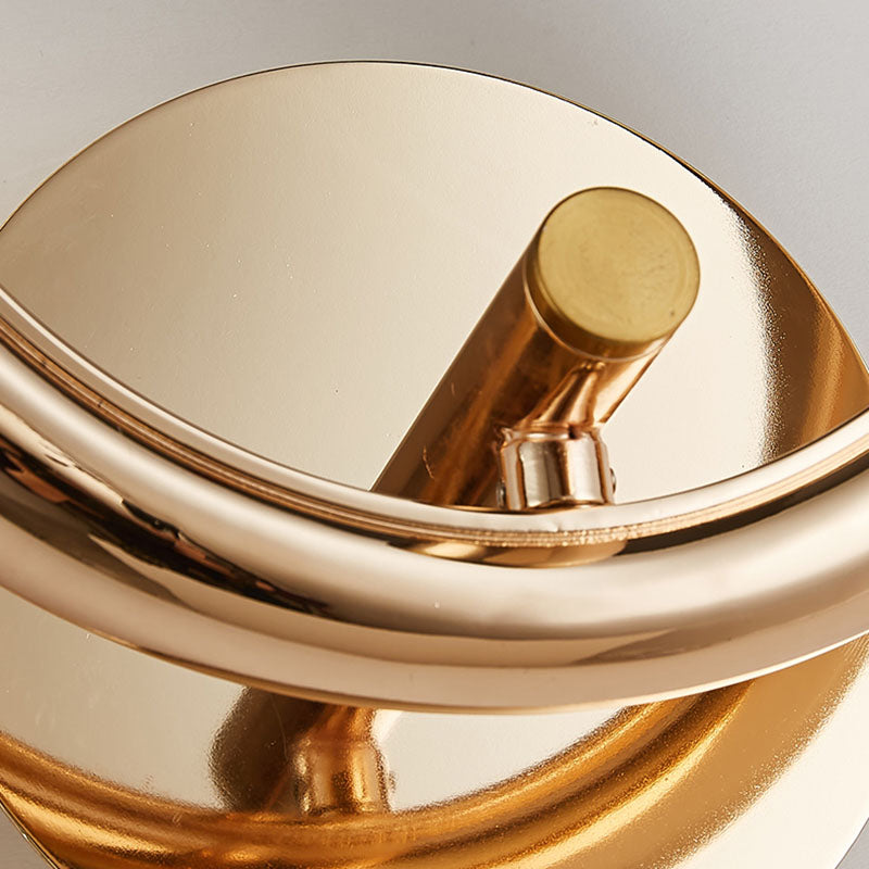 Lámparas de pared acrílica de círculo dorado lámpara de montaje de pared moderna de 1 luces para sala de estar