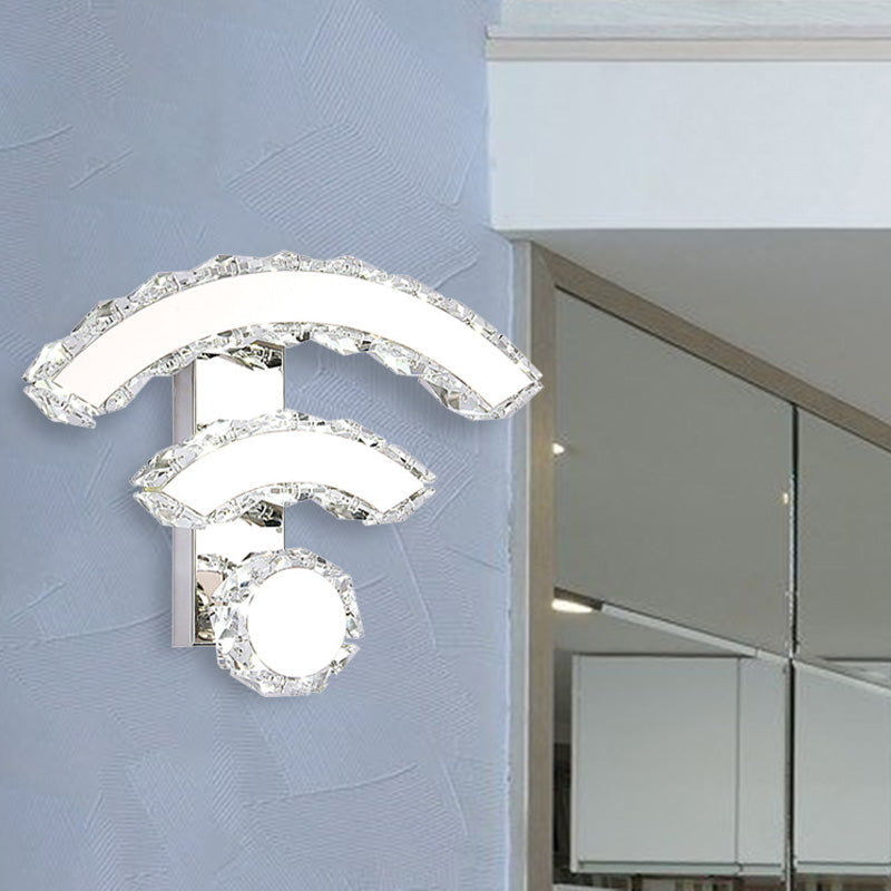 WiFi Wall Mounted Light Modernism K9 Crystal Led Black Wall Sconce Lighting in warm/wit licht