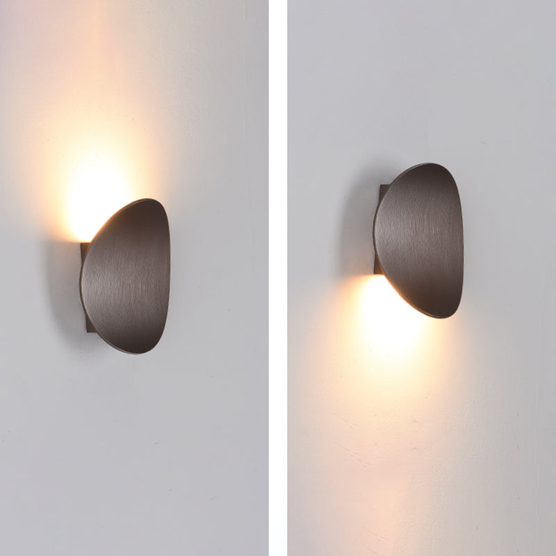 Modern Minimalist LED Wall Sconce Aluminium Circular Wall Lamp for Interior Spaces