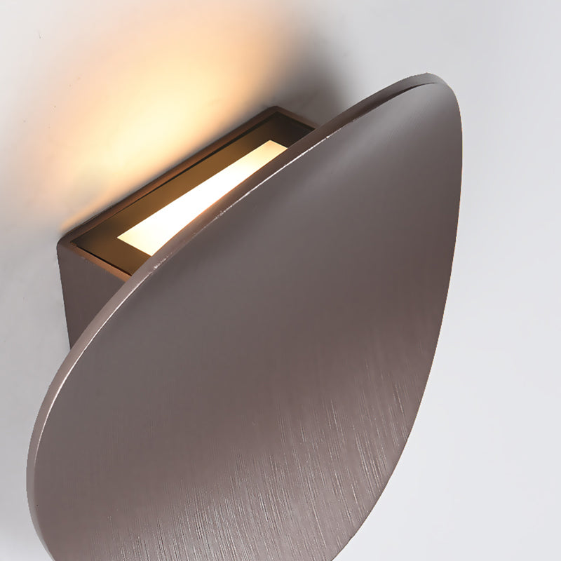 Lámpara de pared circular de aluminio de pared de pared LED minimalista moderna para espacios interiores
