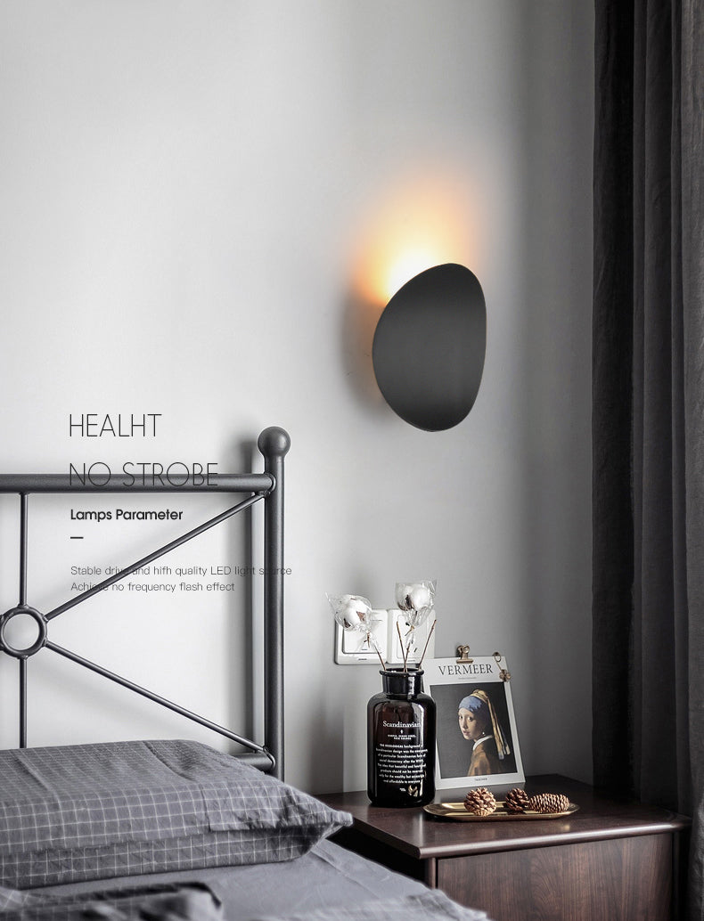 Lámpara de pared circular de aluminio de pared de pared LED minimalista moderna para espacios interiores