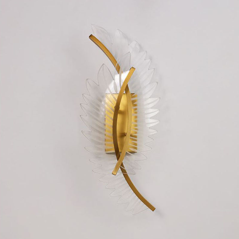 Contemporary Copper Acrylic Wall Mounted Lighting LED Wall Sconce for Bedroom