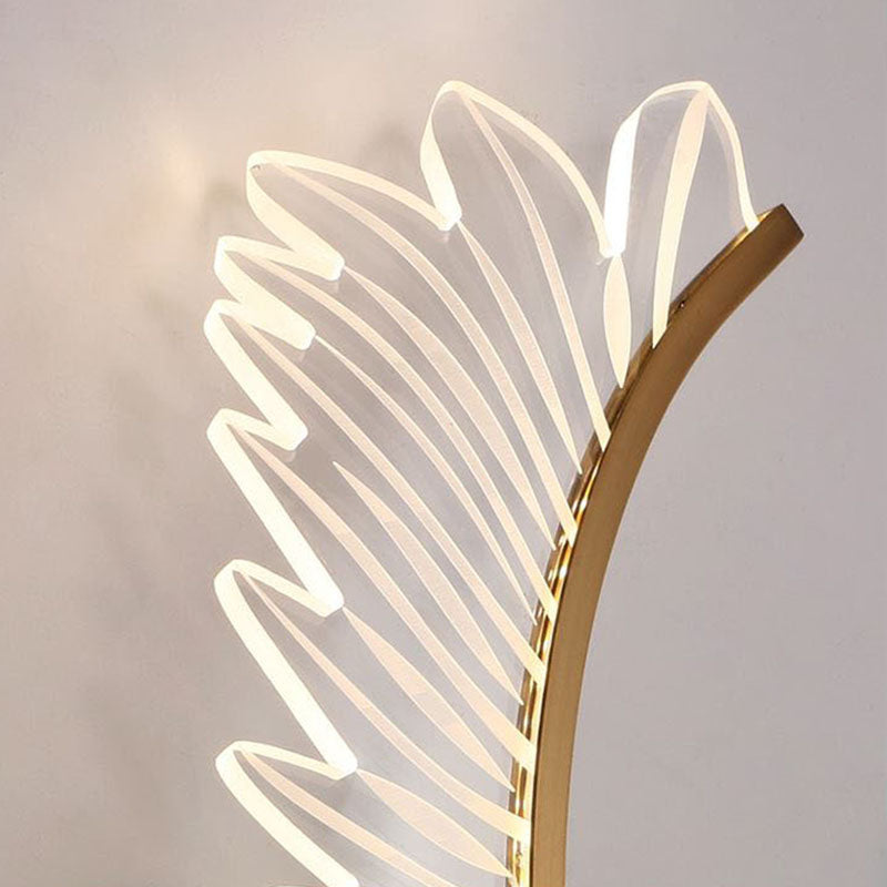 Contemporary Copper Acrylic Wall Mounted Lighting LED Wall Sconce for Bedroom