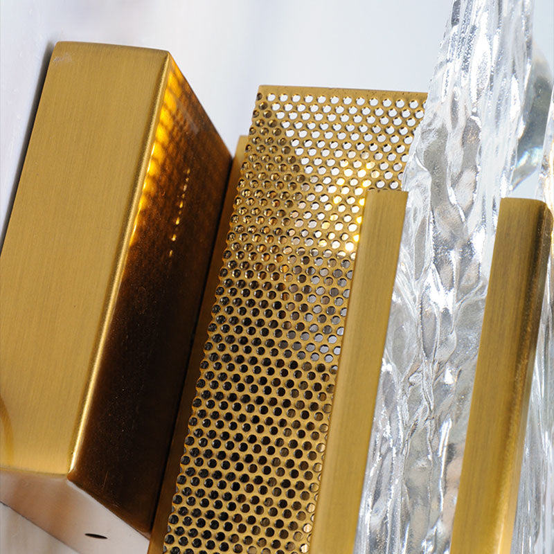 1 Lichtgold zeitgenössische Wandbeleuchtung Kristallquadrat-Wandbeleuchtung für Schlafzimmer