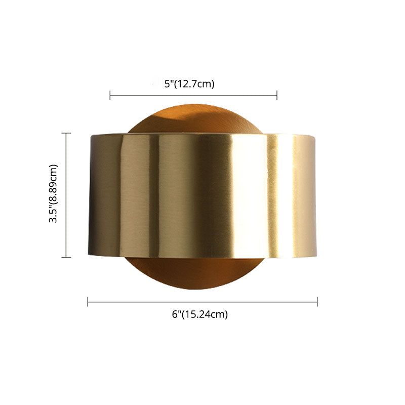 Lampada da parete con cerchio in metallo oro SCONCE DELLA LAMPO DI SCONCE PER LA SOGGIO