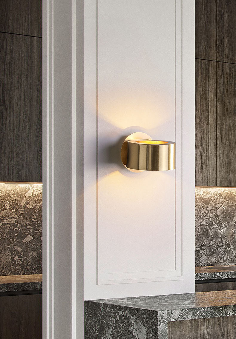 Lampada da parete con cerchio in metallo oro SCONCE DELLA LAMPO DI SCONCE PER LA SOGGIO