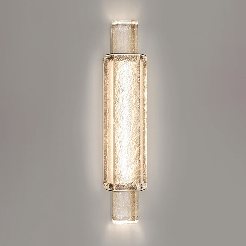 Contemporary Glass Wall Sconce 1-Light Wall Mounted Lamp for Living Room