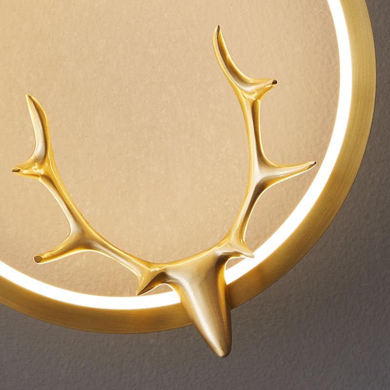 1-Licht Metall zeitgenössische Wandleuchte Antlers Schaftlampe für Schlafzimmer