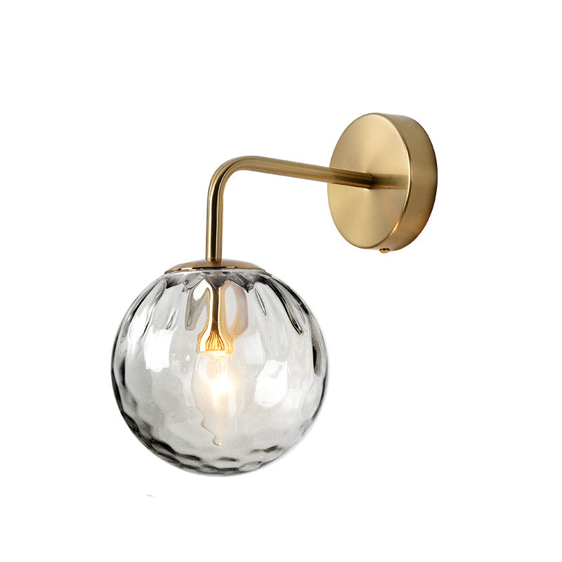 Orb Leuchtenbeleuchtung industriell geblasenes Glas 1-Licht-Wandlampen in Gold und Schwarz