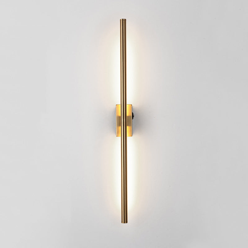 Sconce da parete lineare a 1 luce moderna moderna illuminazione da parete in vetro in stile semplice in nero