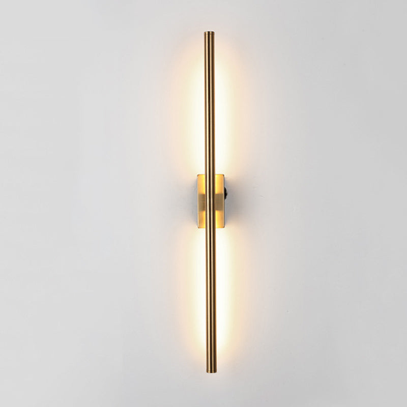 Sconce da parete lineare a 1 luce moderna moderna illuminazione da parete in vetro in stile semplice in nero