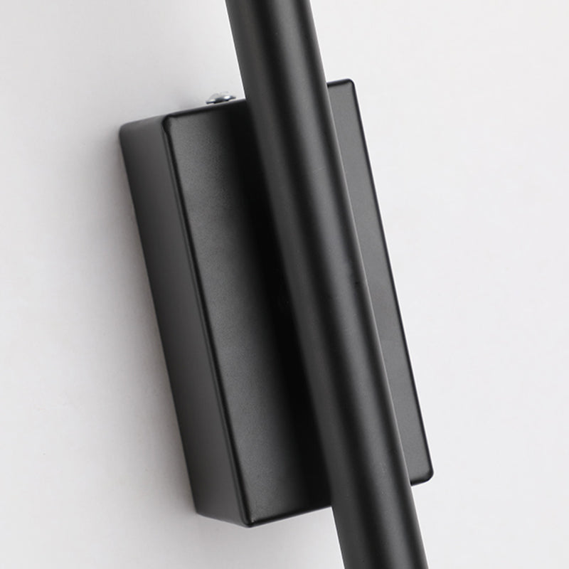Sconce da parete lineare a 1 luce moderna moderna illuminazione da parete in vetro in stile semplice in nero