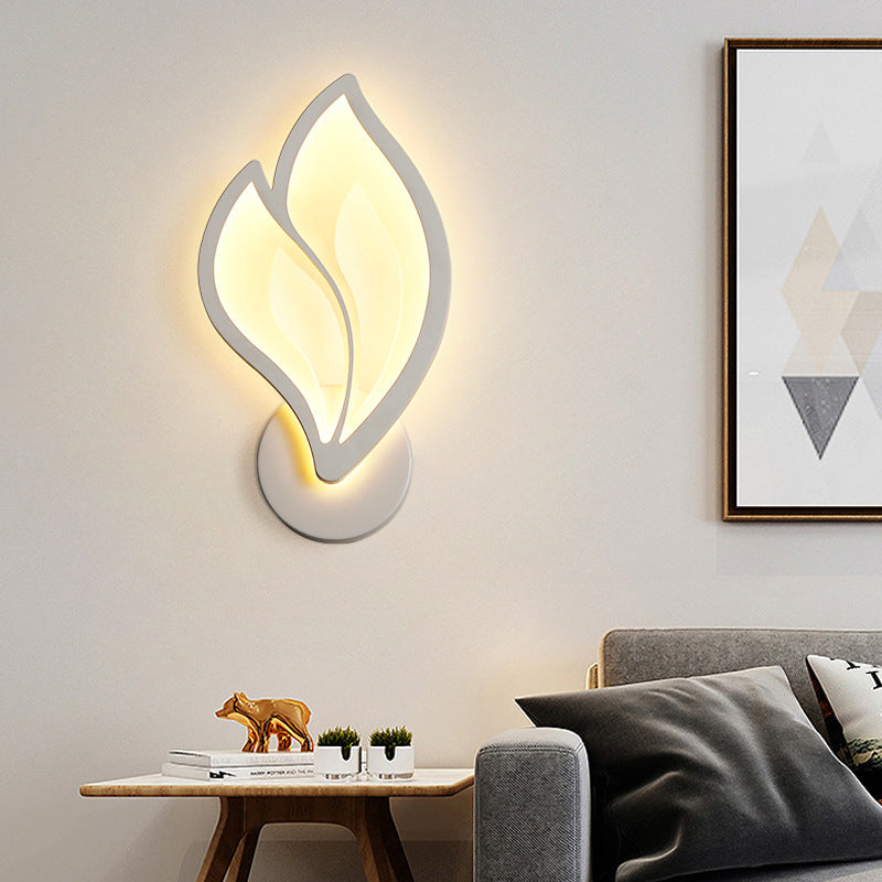 Lámpara de pared LED blanca acrílica en un estilo creativo moderno apliques de pared de hierro forjado para espacios interiores