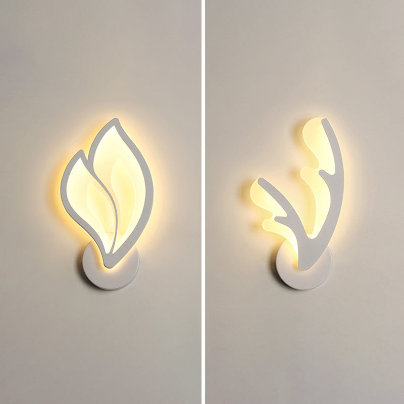 Lámpara de pared LED blanca acrílica en un estilo creativo moderno apliques de pared de hierro forjado para espacios interiores