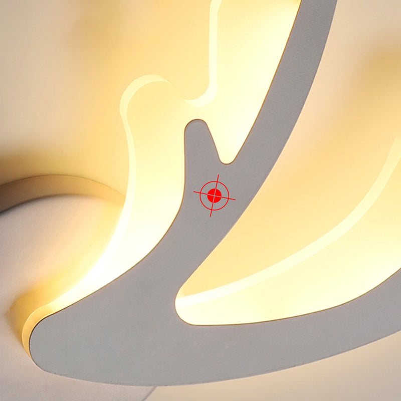 Lámpara de pared LED blanca acrílica en un estilo creativo moderno apliques de pared de hierro forjado para espacios interiores