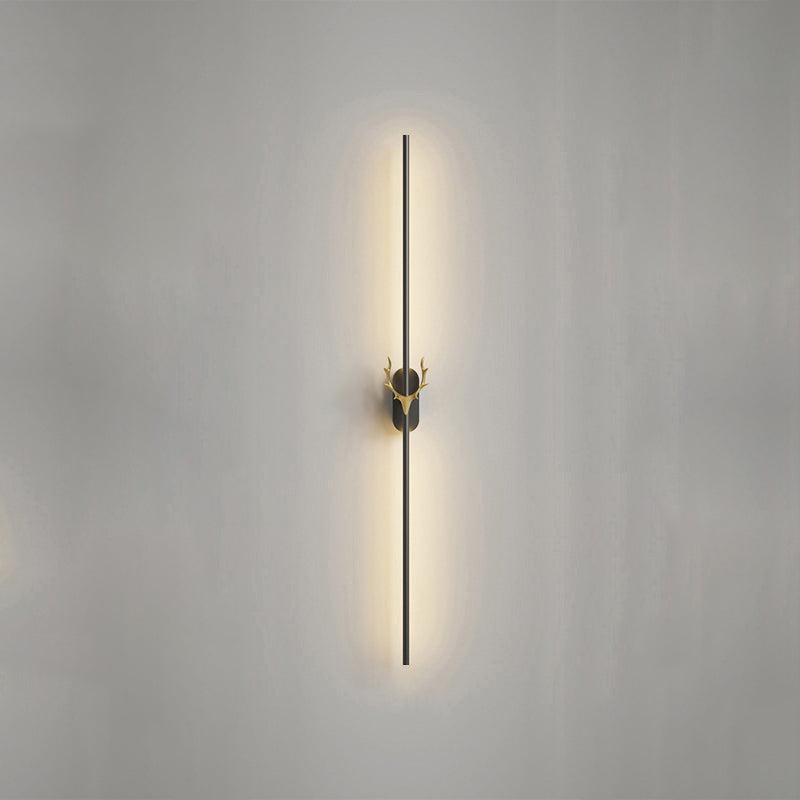 1-licht lineaire schaduwmuur SCONCE Moderne eenvoudige stijl wandverlichting in zwart