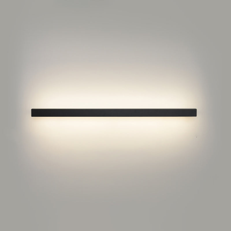 1-licht lineaire schaduwmuur SCONCE Moderne eenvoudige stijl wandverlichting in zwart