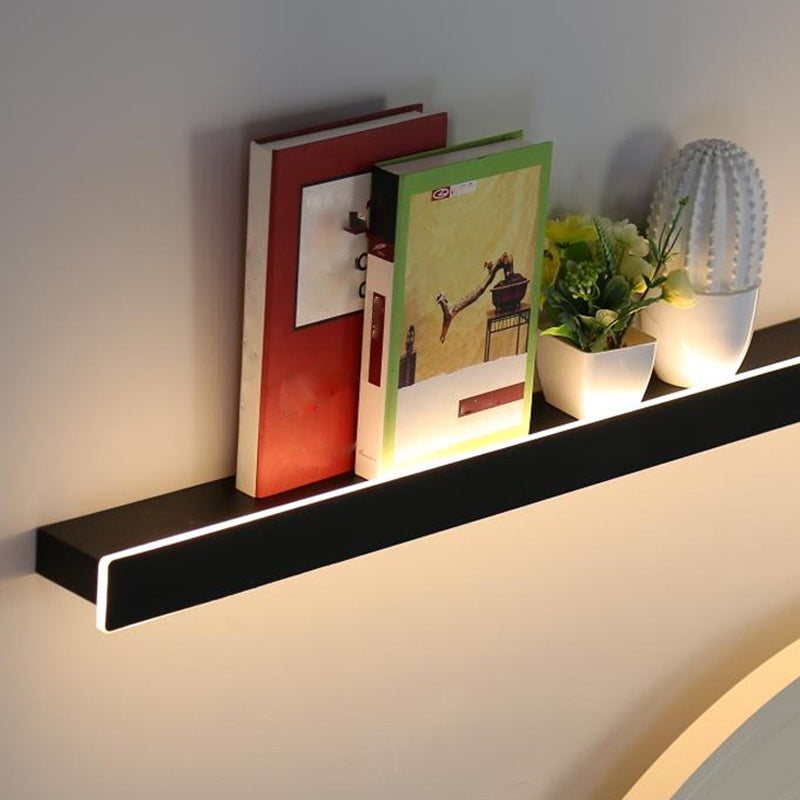 1-licht lineaire schaduwmuur SCONCE Moderne eenvoudige stijl wandverlichting in zwart
