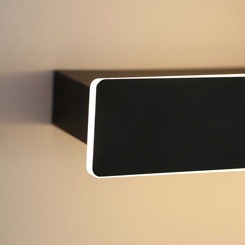 1-licht lineaire schaduwmuur SCONCE Moderne eenvoudige stijl wandverlichting in zwart