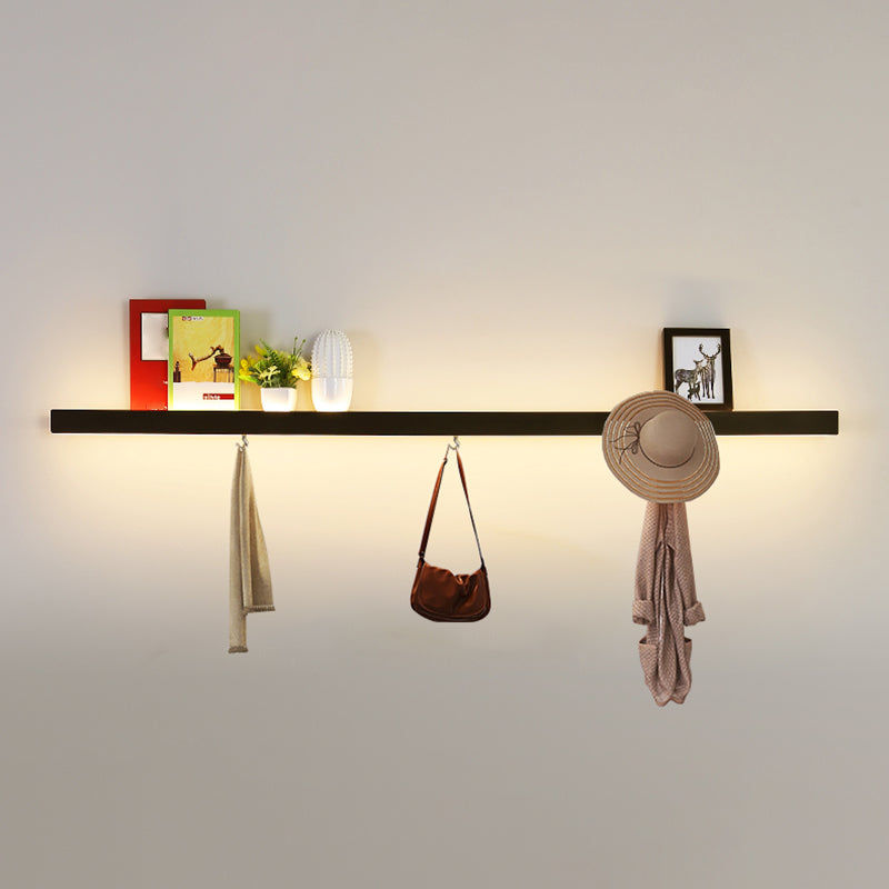 1-licht lineaire schaduwmuur SCONCE Moderne eenvoudige stijl wandverlichting in zwart