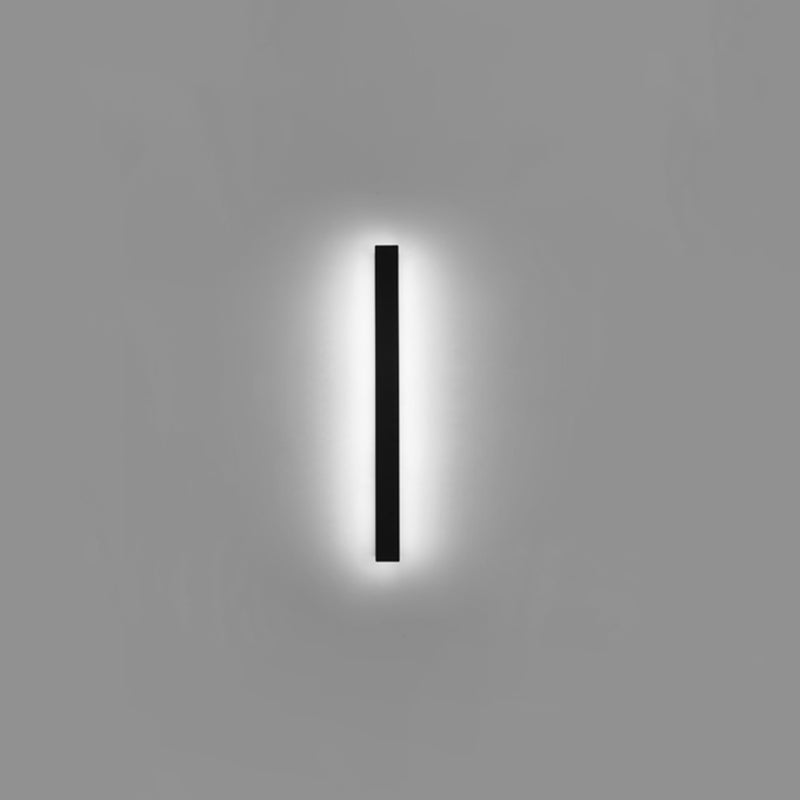 Moderner einfacher Stil Linearer Schatten Wandleuchten Metal 1 Leichte Leuchten im schwarzen Finish