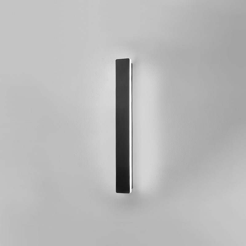 Linear Shade Wall Lighting Modern Simple Style  1 Light Sconce Light in Black Finish