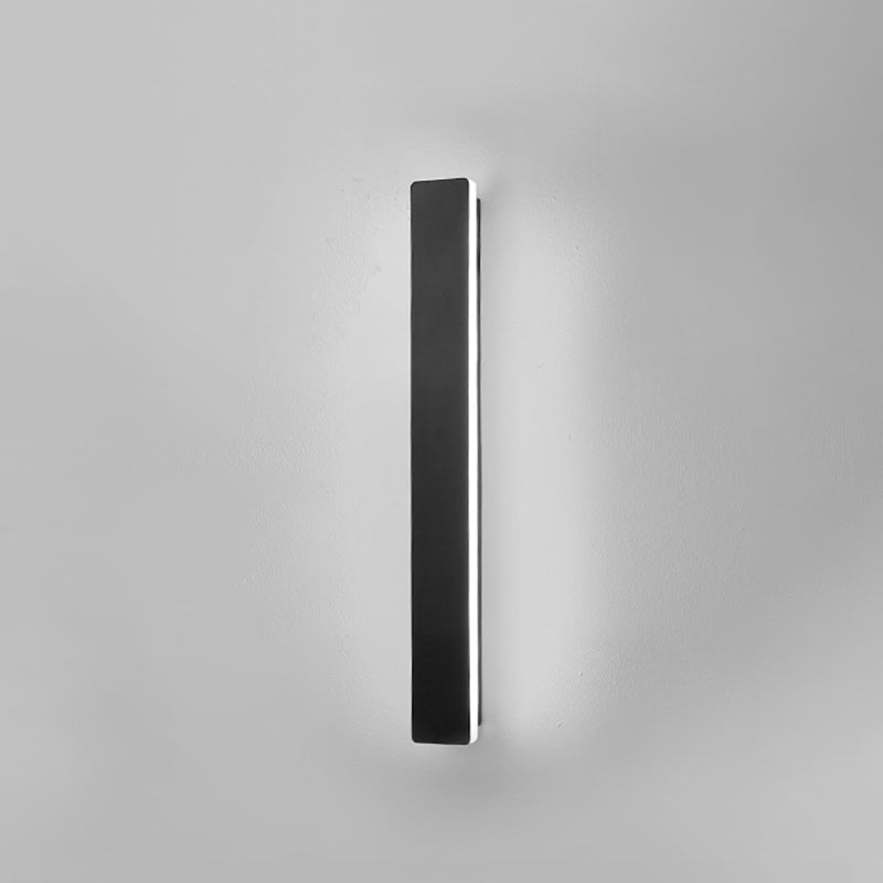 Linear Shade Wall Lighting Modern Simple Style  1 Light Sconce Light in Black Finish