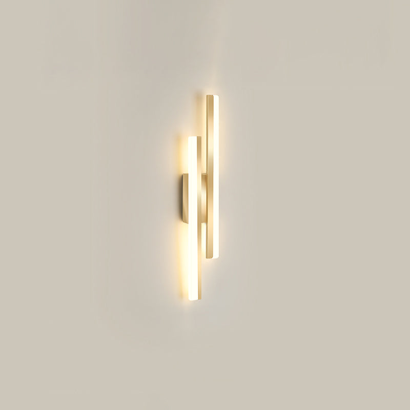 1-LightMulti Linears Shade Wall Sconce Modern Simple Style Wall Lighting in Black