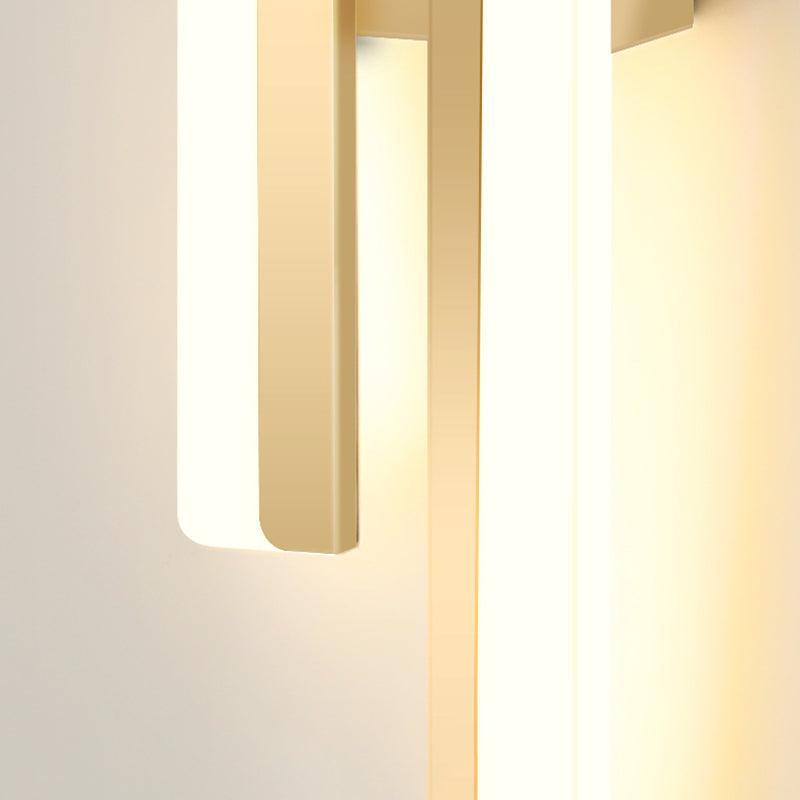 1-LightMulti Linears Shade Wall Sconce Modern Simple Style Wall Lighting in Black