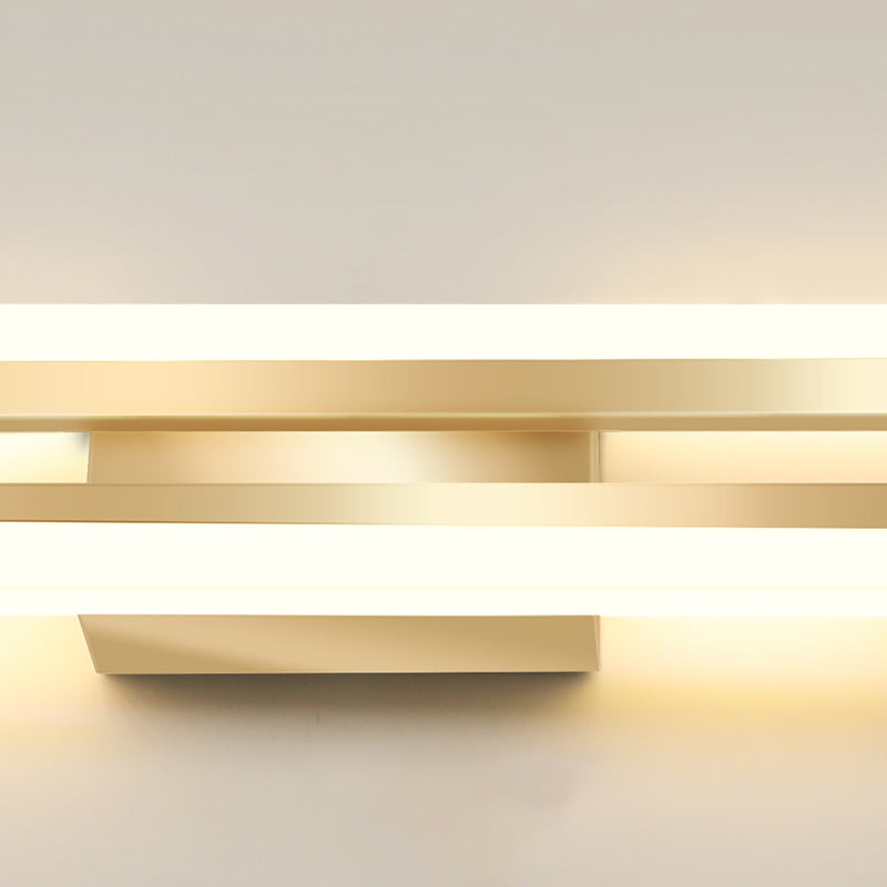 1-LightMulti Linears Shade Wall Sconce Modern Simple Style Wall Lighting in Black