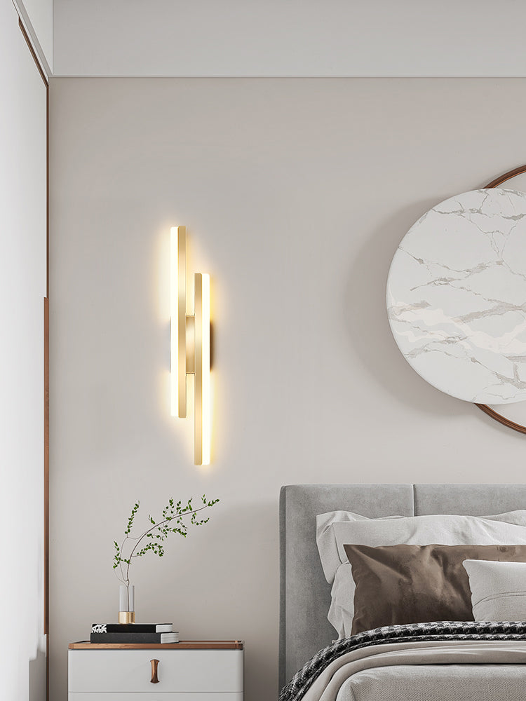 1-LightMulti Linears Shade Wall Sconce Modern Simple Style Wall Lighting in Black