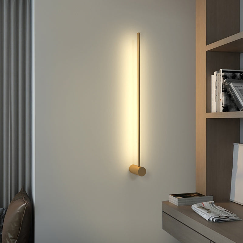 1-licht lineaire schaduwmuur SCONCE Moderne eenvoudige stijl wandverlichting in zwart