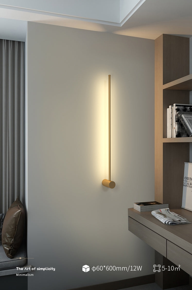 1-licht lineaire schaduwmuur SCONCE Moderne eenvoudige stijl wandverlichting in zwart
