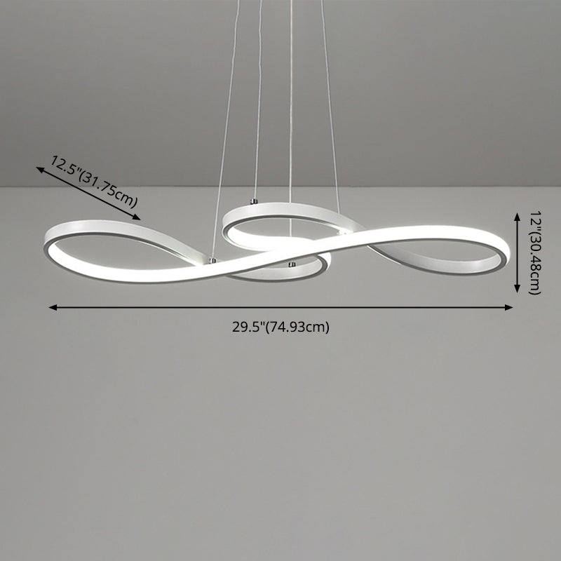 Moderne eenvoud LED hanglamp aluminium lineaire hangende lamp met acryl schaduw