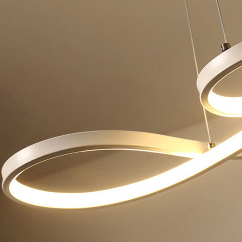 Moderne eenvoud LED hanglamp aluminium lineaire hangende lamp met acryl schaduw