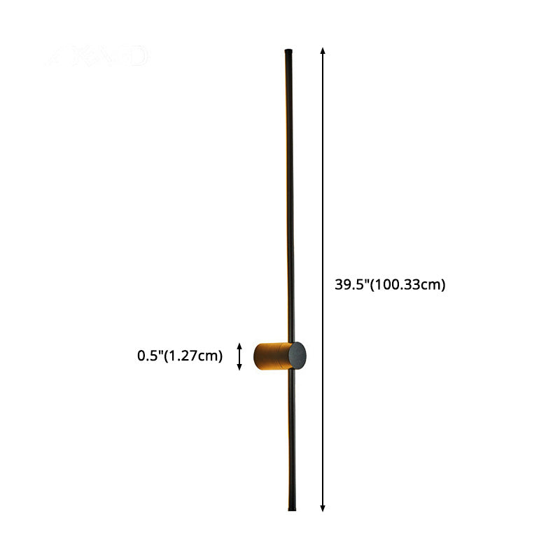 Metallstange Wandmontageleuchte moderne RGB -Leuchtenleuchte in Schwarz