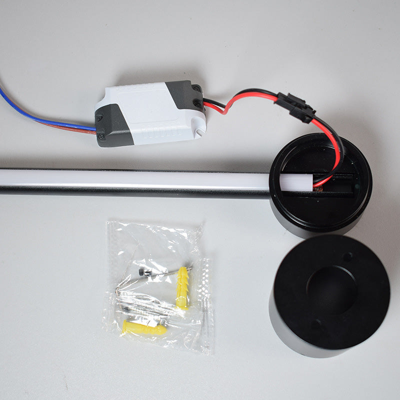 Metallstange Wandmontageleuchte moderne RGB -Leuchtenleuchte in Schwarz