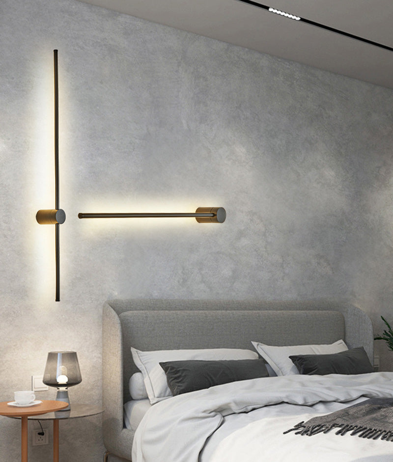 Metallstange Wandmontageleuchte moderne RGB -Leuchtenleuchte in Schwarz