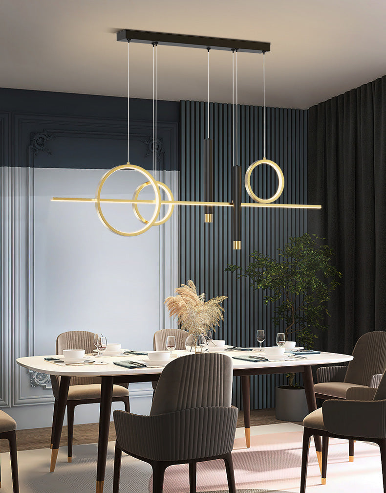 Luz colgante de isla sombreada de metal Luz de techo de isla LED de la isla LED para comedor