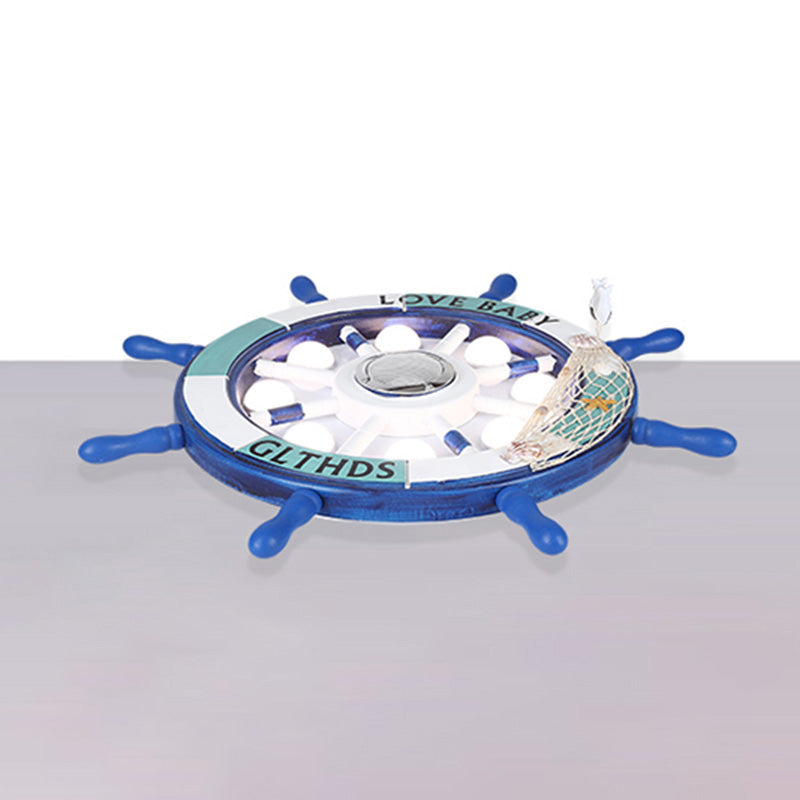 Éclairage encastré à gouvernail en métal, plafonnier LED bleu de Style méditerranéen