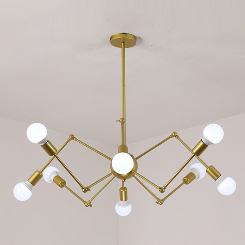 Metal Chandelier Light Fixture Loft Style Spiders Clothes Shop Ceiling Pendant Light