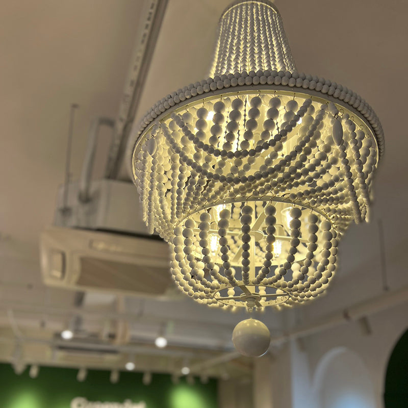 Korbförmige hölzerne Anhänger Kronleuchter Landstil Deckenhängung Lampe