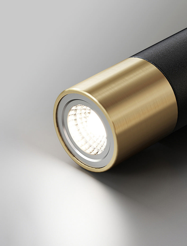 Éclairage à île LED minimaliste Lumière de lustre de l'île linéaire avec une teinte métallique