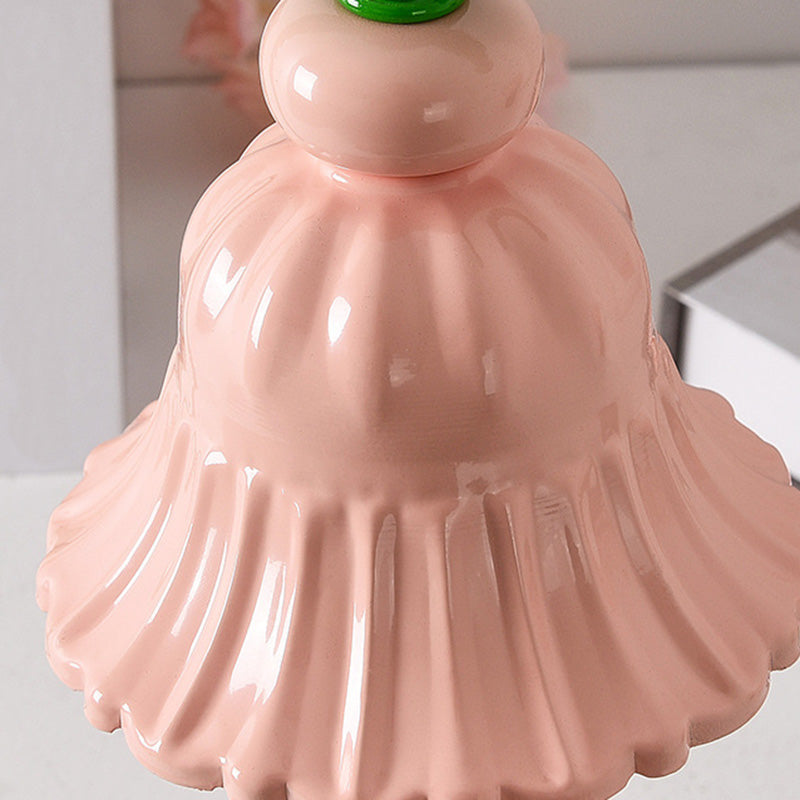Flower Shaped Wax Warmer Lamp Nordic Metal 1 Head Pink Finish Table Light