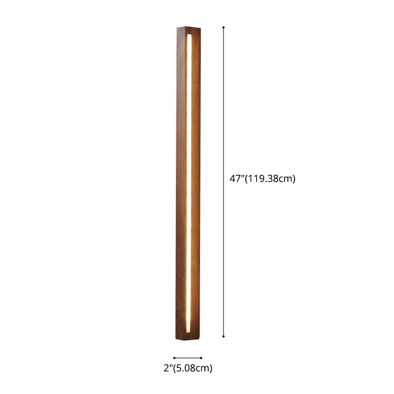 Wood Linear 1-Light Wall Sconce Contemporary Wall Mounted Lamp for Bedroom