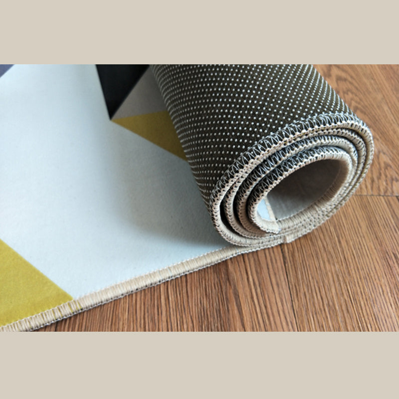 Multicolor Nordic Area Carpet Polyester Feather Indoor Rug Non-Slip Backing Carpet for Living Room