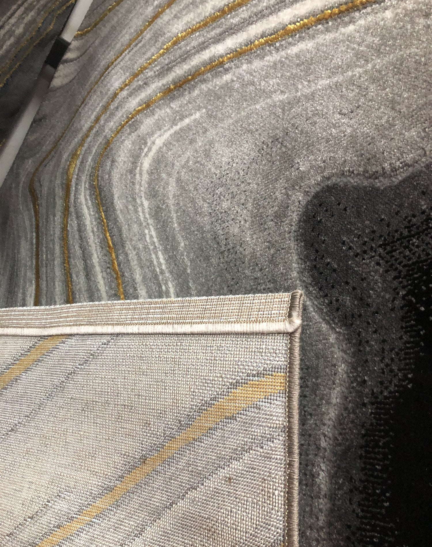 White Tone Modern Indoor Rug Polyester Gradient Rendering Carpet Easy Care Rug for Home Decoration