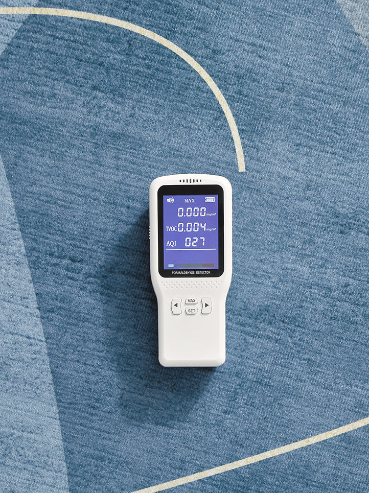 Blue Tone Causal Indoor Rug Polyester Blooming Effect Carpet Washable Rug for Home Decoration