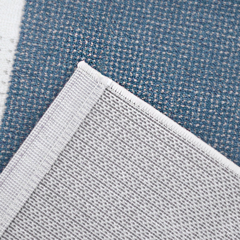 Simple Gradient Traces Carpet Blue Tone Polyester Rug Stain Resistant Carpet for Home Decoration